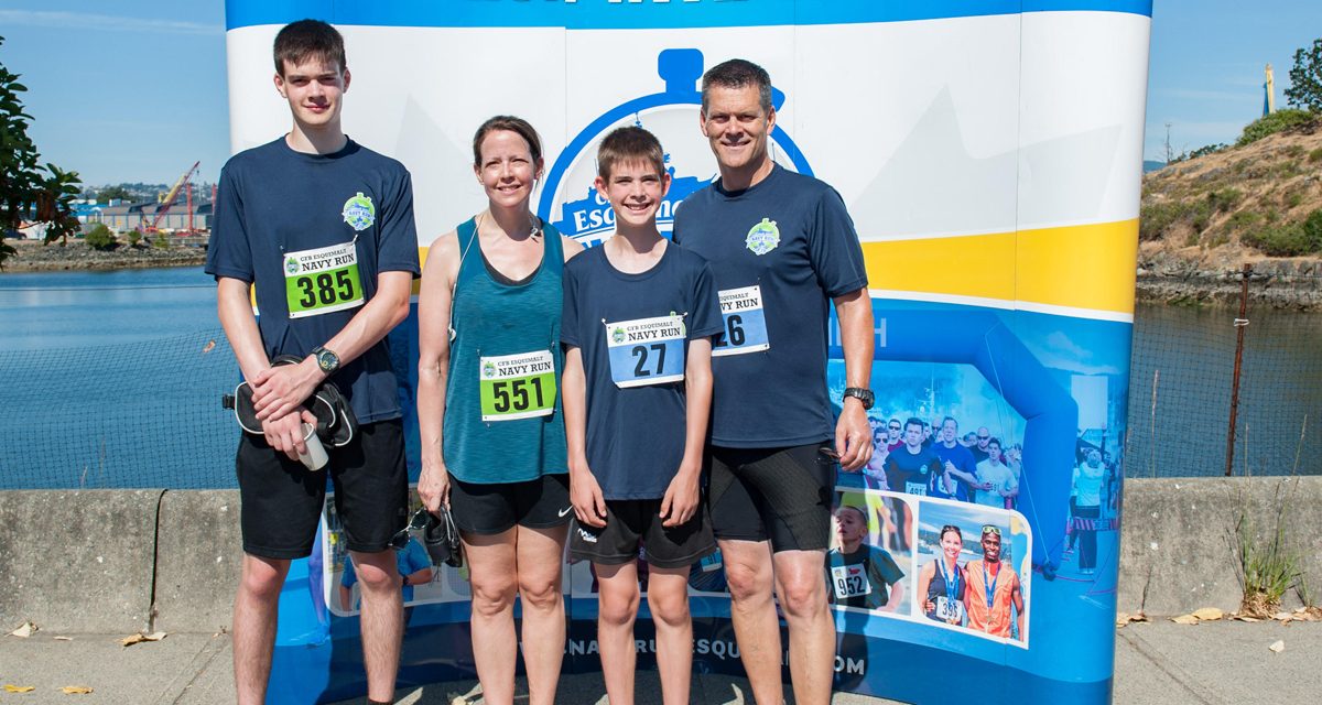 Ex-soldier and family savour Navy Run success