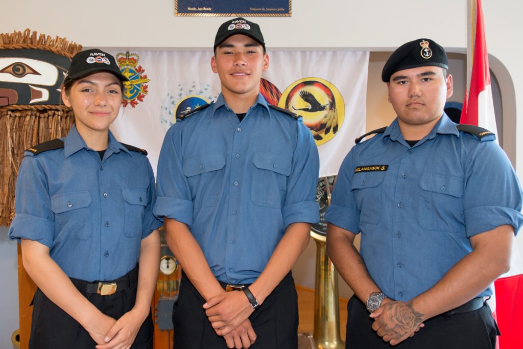 From left to right: Ordinary Seaman Basic Raelinn Parenteau
