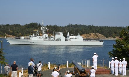HMCS Calgary departs for Operation Projection