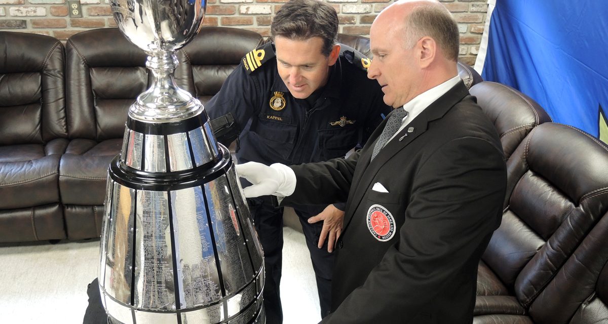 Grey Cup touches down
