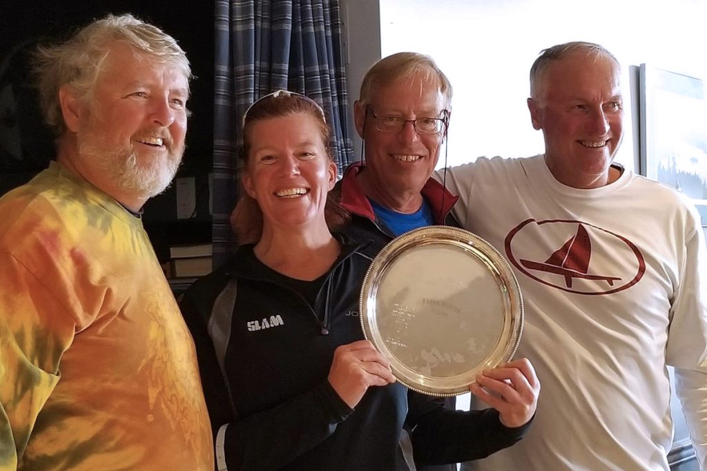 Heidi Leach-Lackenby and Scooter’s crew receive their award as overall title winner.