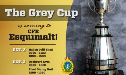 Grey Cup touches down in Esquimalt