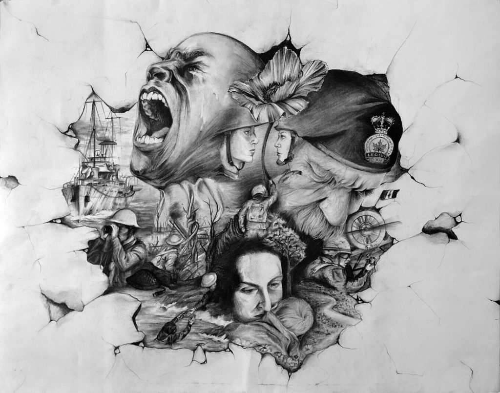 Maria Singson’s winning entry Behind the Wall