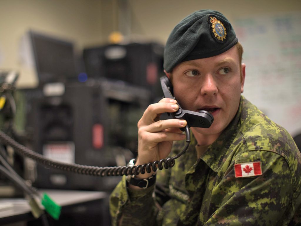 Cpl Ryan Plamondon of 39 Signal Regiment