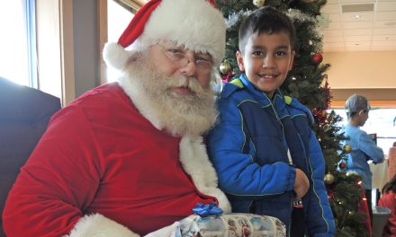 Santa drops in at children’s party