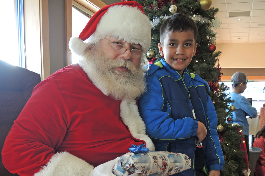 Santa drops in at children’s party