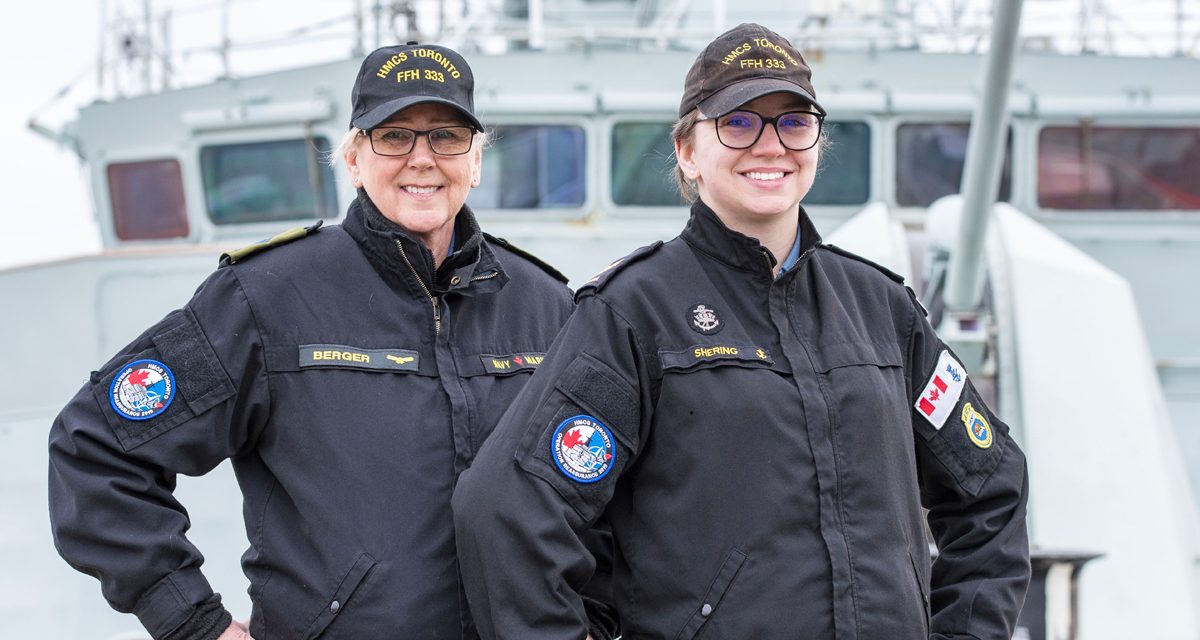 Like mother, like daughter: family members deploy together in HMCS Toronto