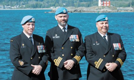 HMCS Vancouver command team shares United Nations connection