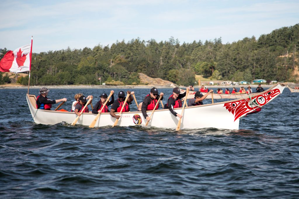 HMCS Discovery joins canoe journey