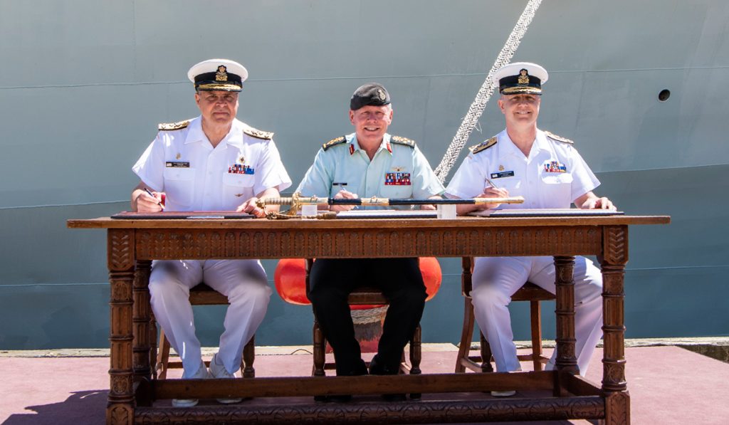 From the left: Vice-Admiral Ron Lloyd