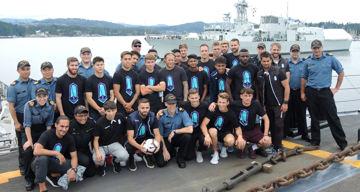 Soccer players score a ship tour