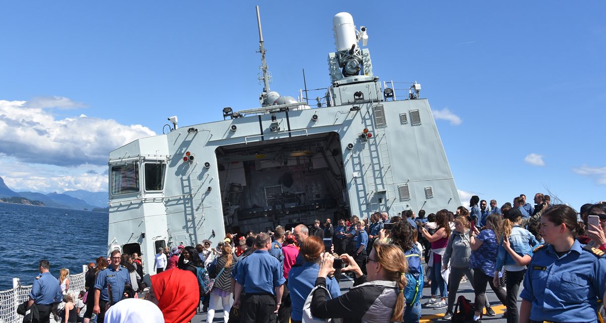 This Is You participants step aboard HMCS Winnipeg