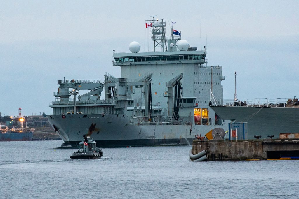 MV Asterix arrived back in Halifax Aug. 26 after more than 500 days away supporting the Royal Canadian Navy in various exercises and operations. Photo by Mona Ghiz