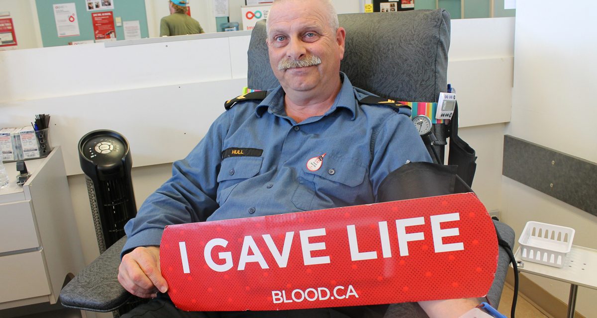 Sailor reaches milestone donation