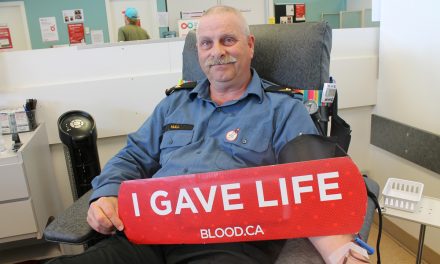 Sailor reaches milestone donation