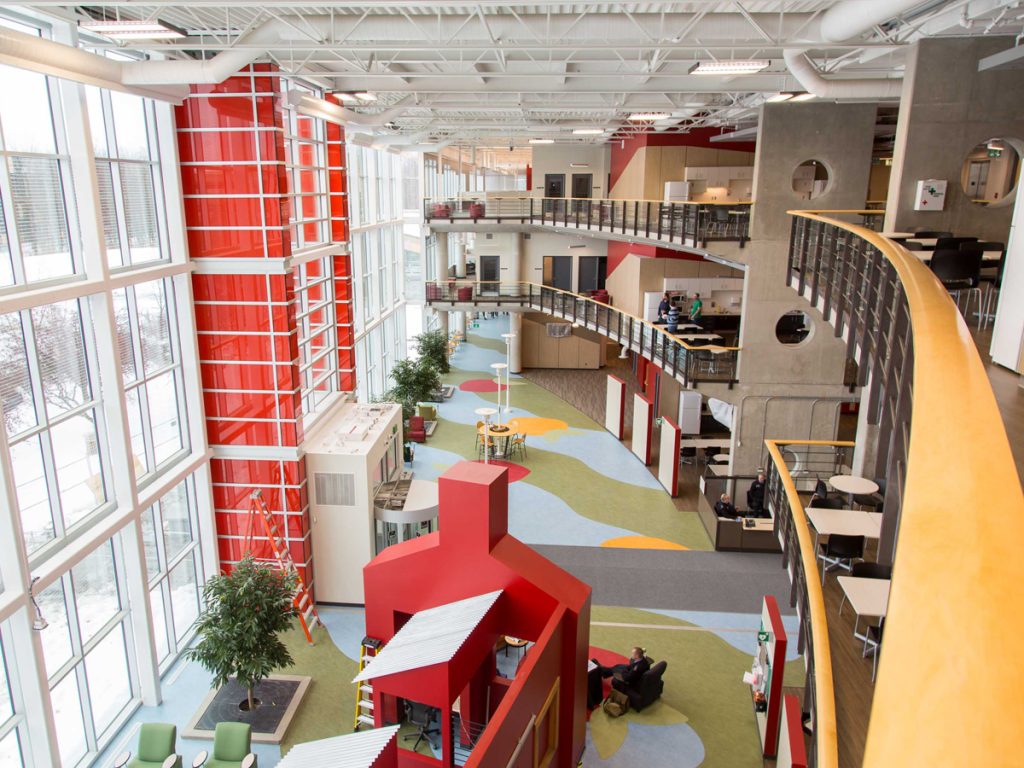 The interior of Carling Campus