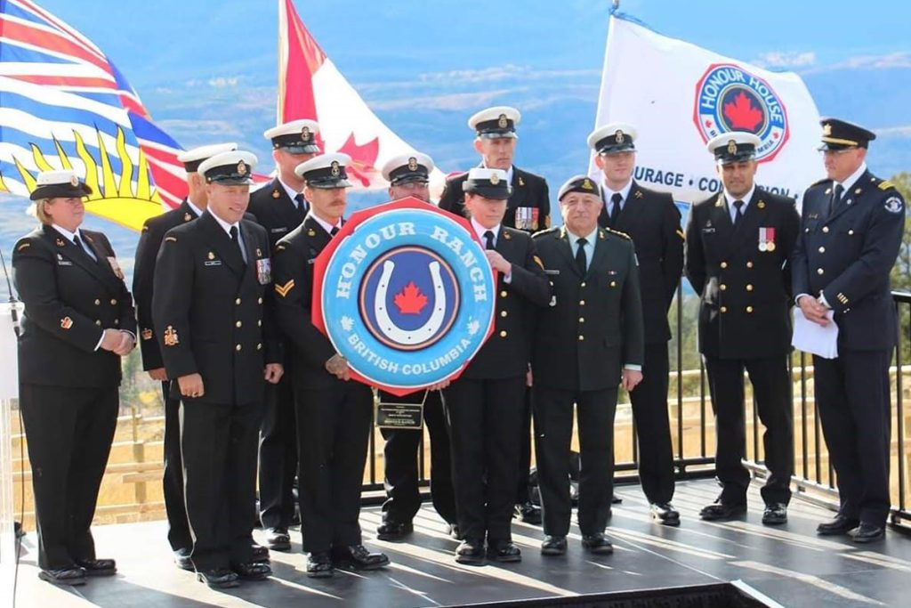 Members from HMCS Vancouver took part in the official opening of Honour Ranch