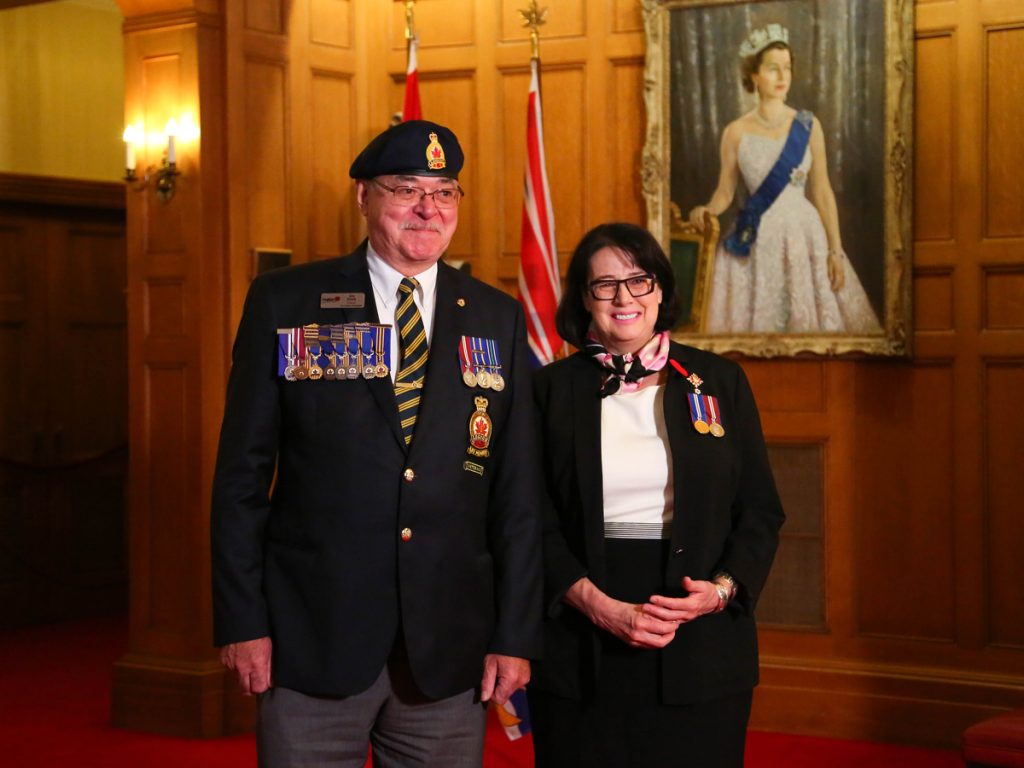Jim Diack and the Honourable Janet Austin. Photo by Rachel Rilkoff