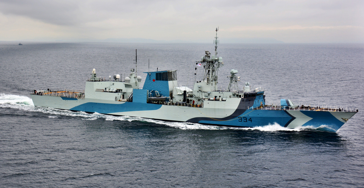 HMCS Regina conducts sensors and weapons testing