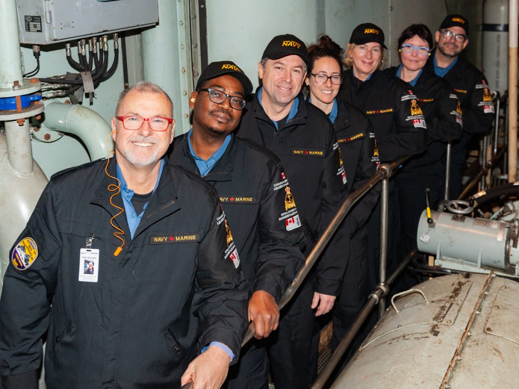 Leaders at sea – left to right: Dave Doroghy