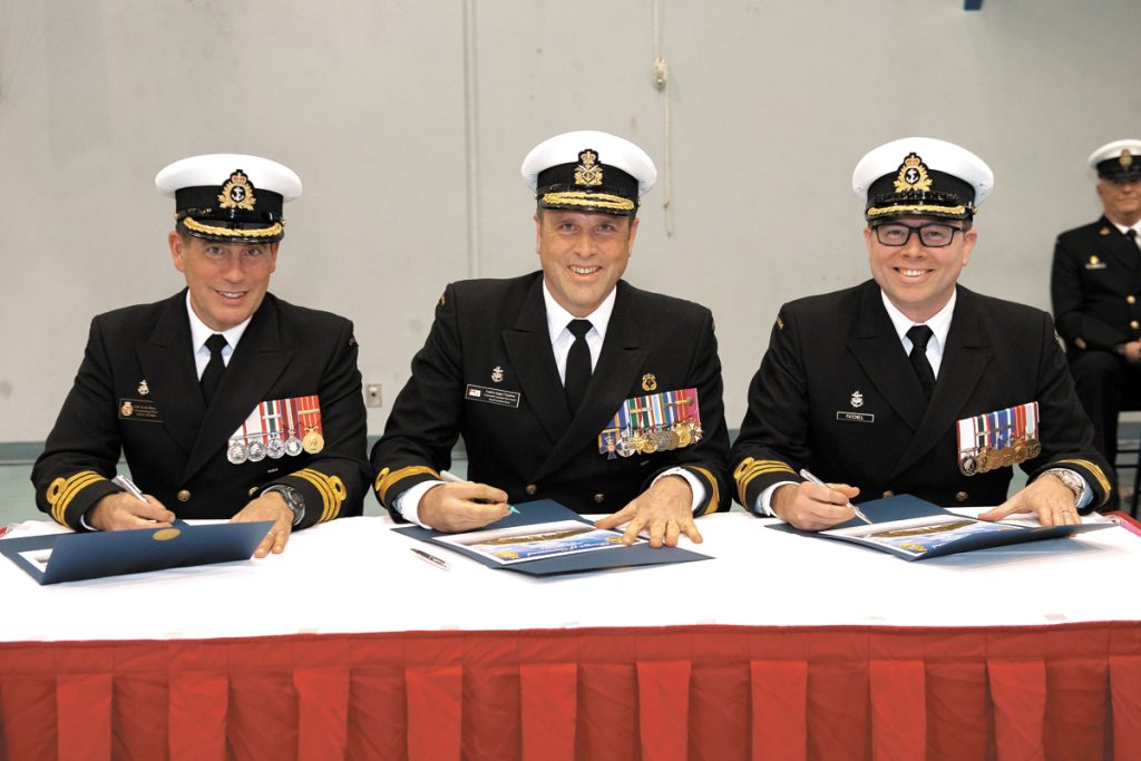 Outgoing Commanding Officer of HMCS Ottawa