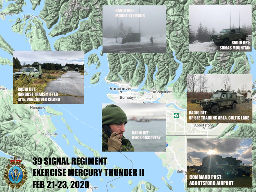 Members of 39 Signal Regiment covered plenty of ground Feb 21-23 as they took part in Exercise Mercury Thunder II