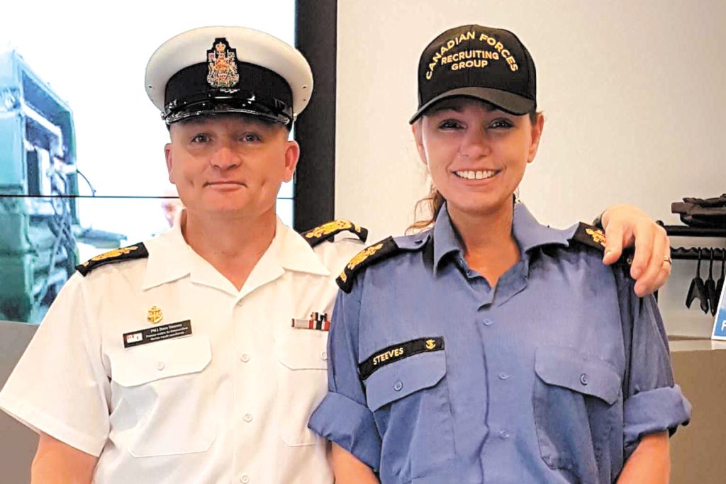 CPO1 Tina Steeves with husband CPO1 David Steeves.