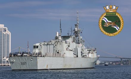 HMCS Fredericton returns to a different world