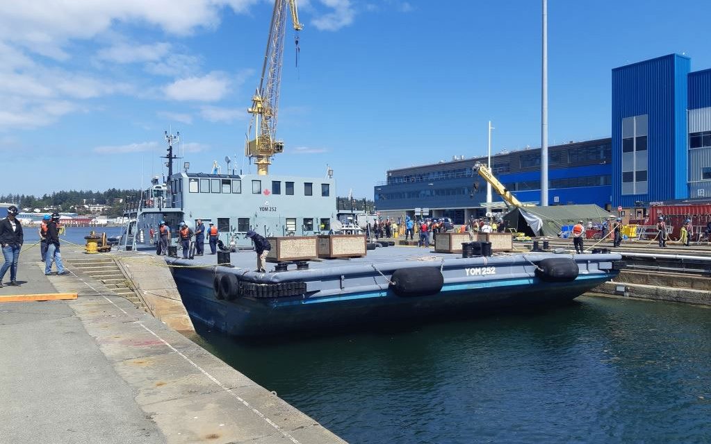 A very unusual dry docking at Fleet Maintenance Facility
