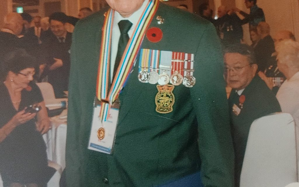 Aboriginal veteran and his family of service