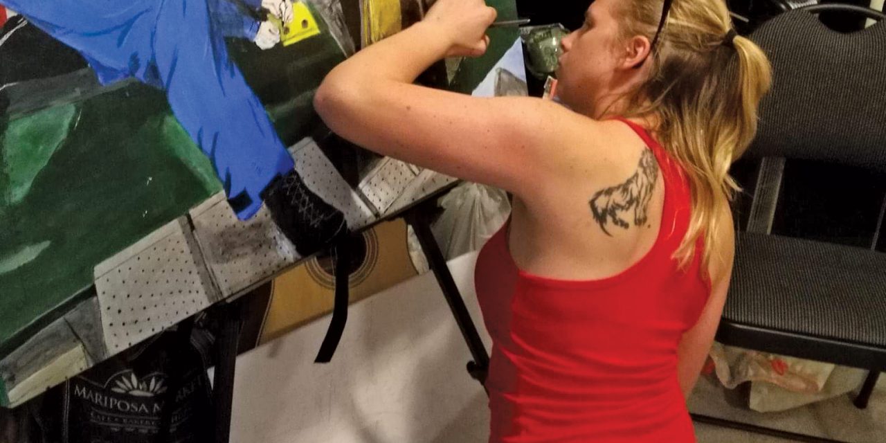 Aviation technician uses art to uplift