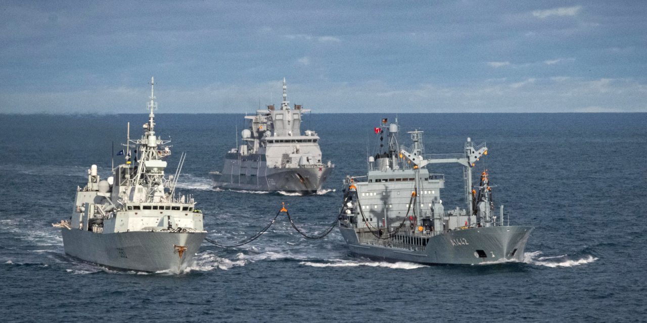 SNMG1 Conducts PASSEX training with German Navy