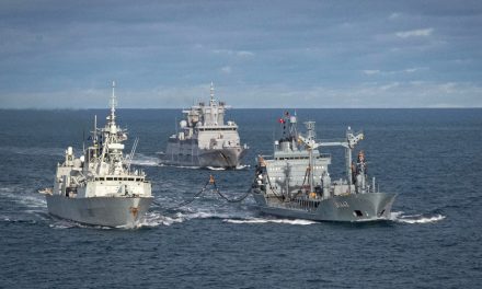 SNMG1 Conducts PASSEX training with German Navy