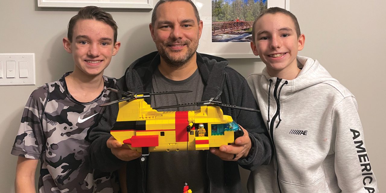 LEGO Labrador: Boys build homage to SAR-Tech dad’s RCAF career