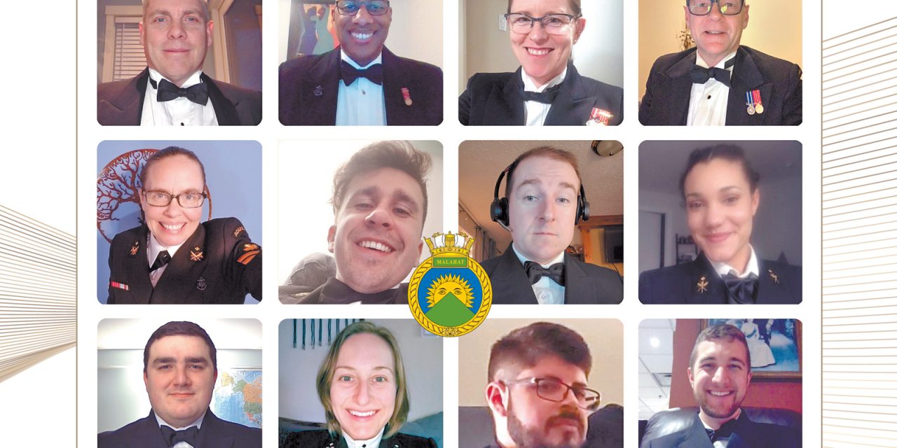 HMCS Malahat holds first-ever Virtual Training Mess Dinner