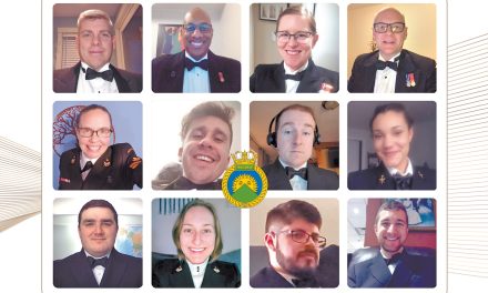HMCS Malahat holds first-ever Virtual Training Mess Dinner