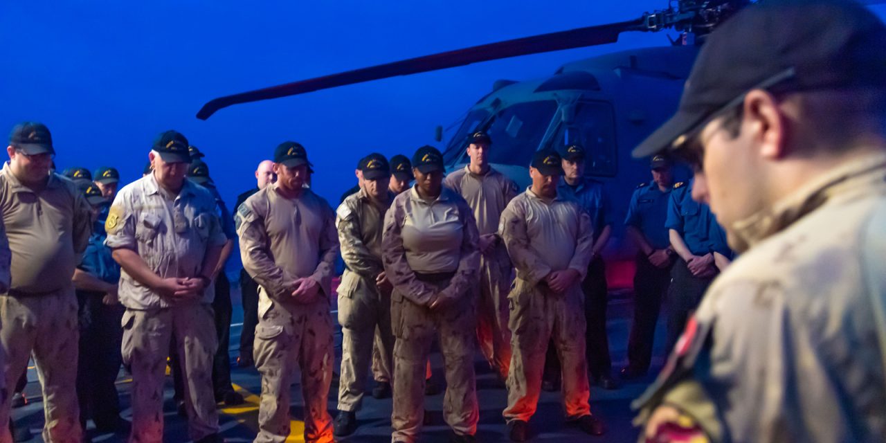 HMCS Calgary crew and air detachment remember Stalker 22