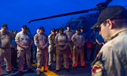 HMCS Calgary crew and air detachment remember Stalker 22