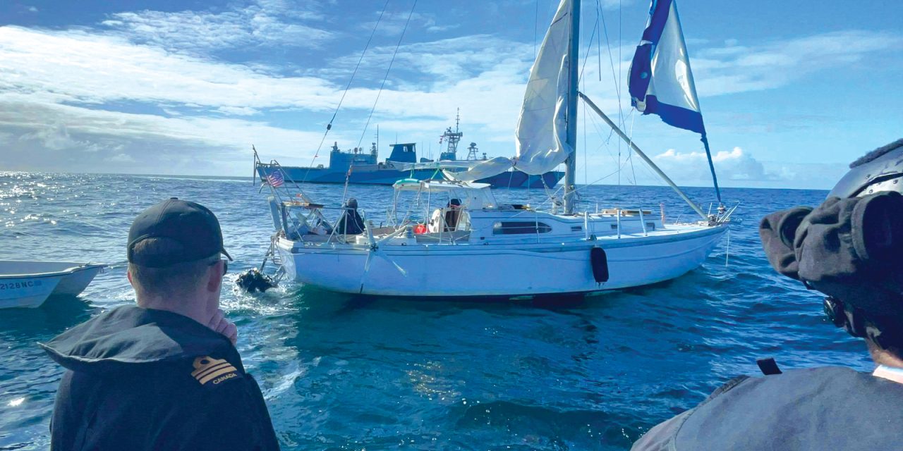 HMCS Regina rescues stranded sailor drifting at sea