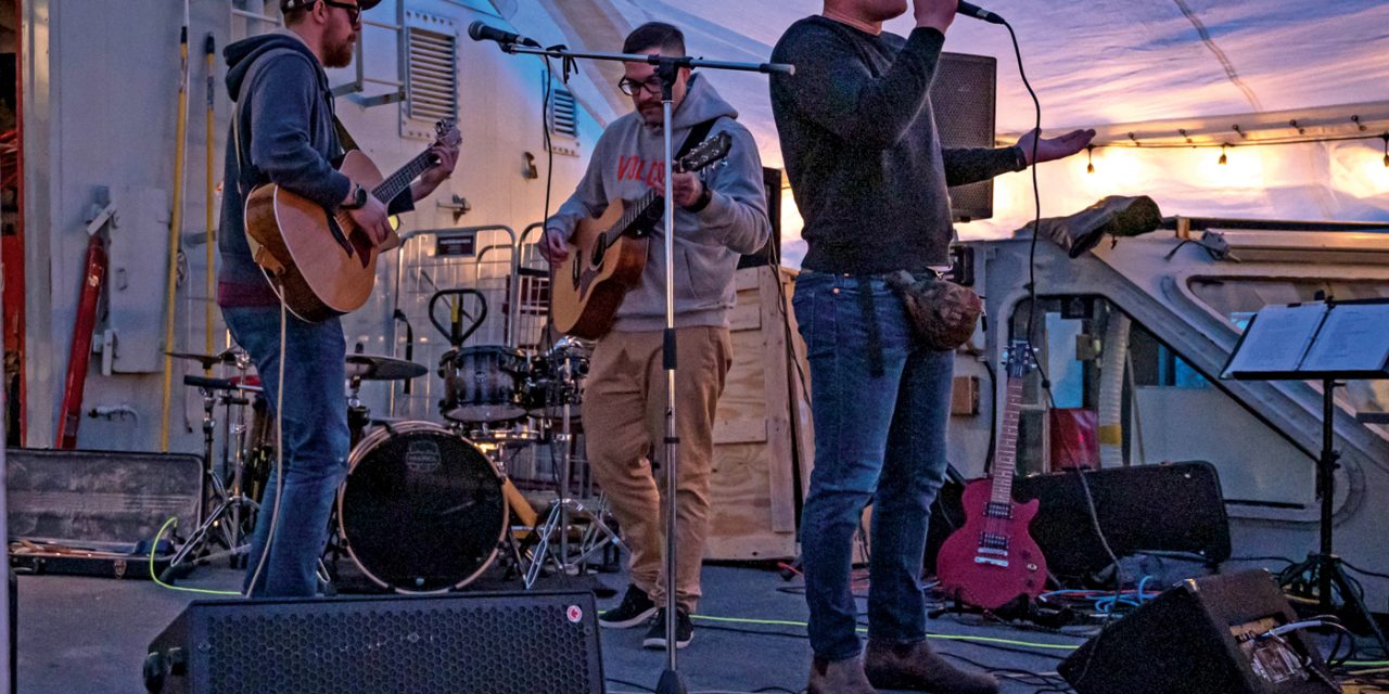 Making music at sea – Trio of sailors in HMCS Halifax form friendship and band