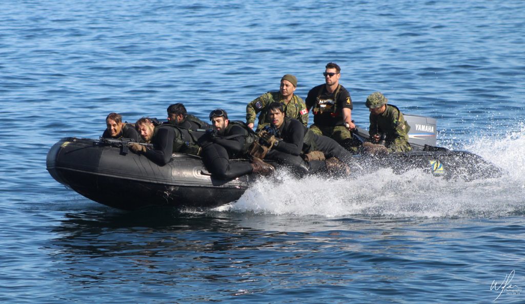 Patrol Pathfinder candidates on a Black Mamba inflatable boat. Photos by SLt Wilson Ho