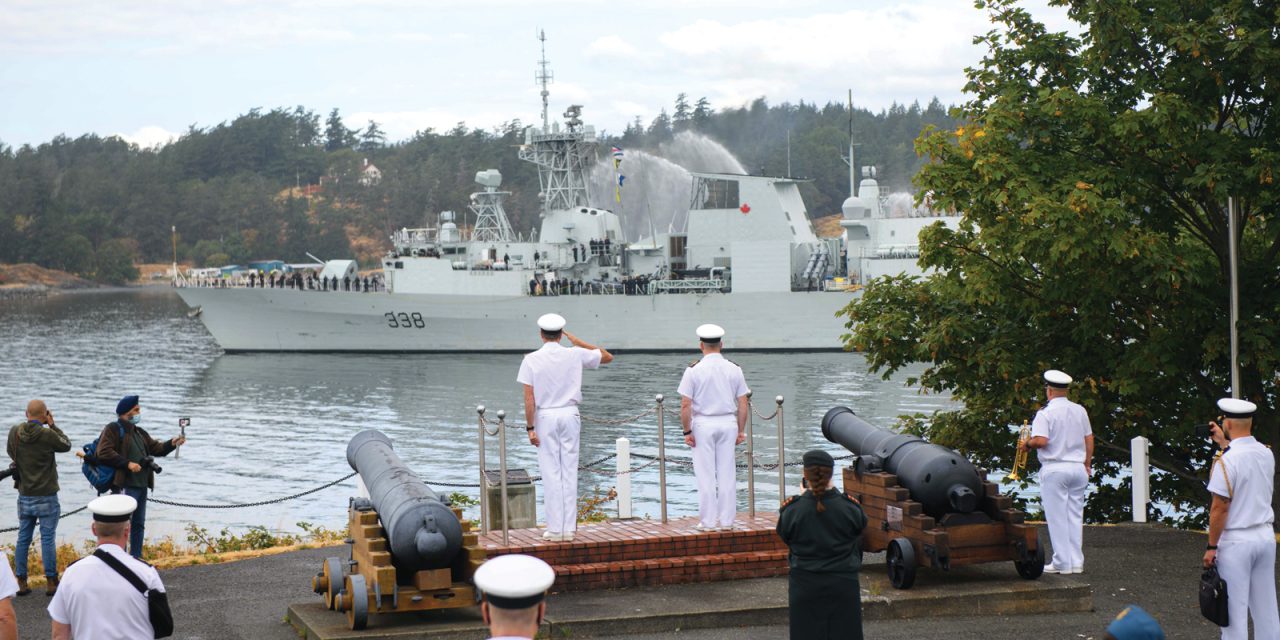 HMCS Winnipeg deploys on Ops Neon, Projection