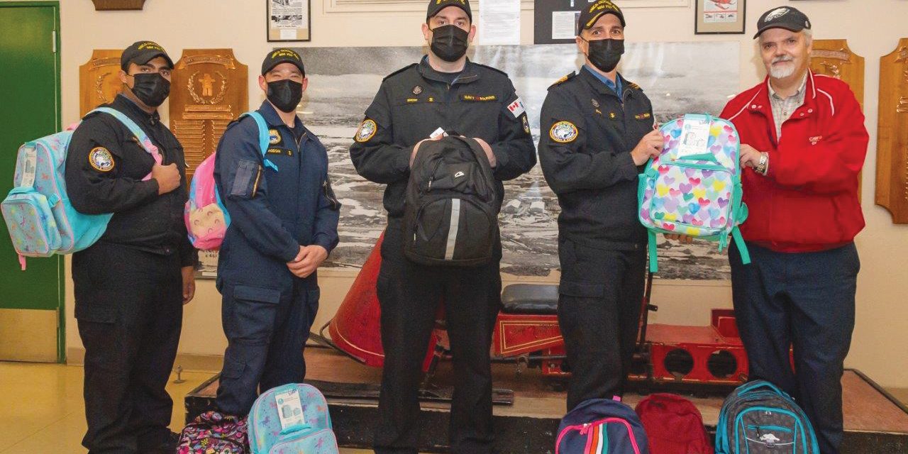 HMCS Harry DeWolf and HMCS Goose Bay Deliver Donations through Operation Backpack