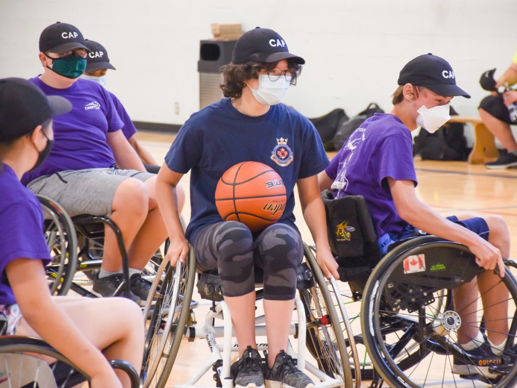 Cadets in Victoria learned about the challenges of injured Canadian Armed Forces members by participating in some Invictus Games paralympic sports. Photo by Capt Tim Townley