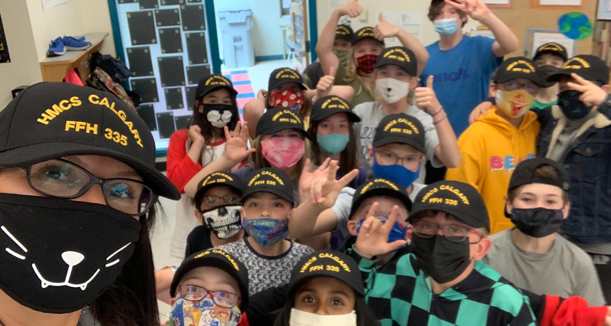 HMCS Calgary connected with students in namesake city with Ship to Shore program