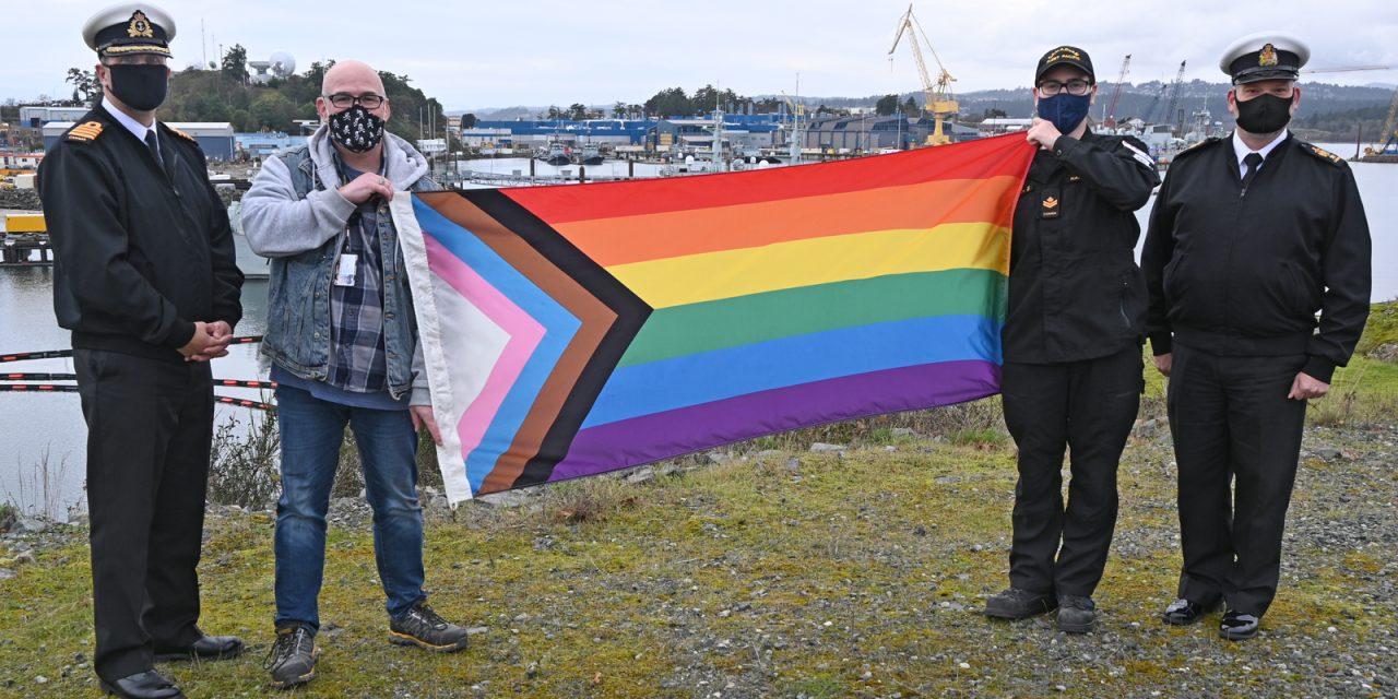 CFB Esquimalt will raise the Progress Pride flag for the first time as part of Transgender Day of Remembrance observances – November 20