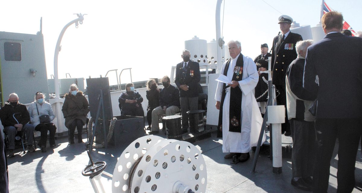 HMCS Sackville hosts committal services as summer season ends