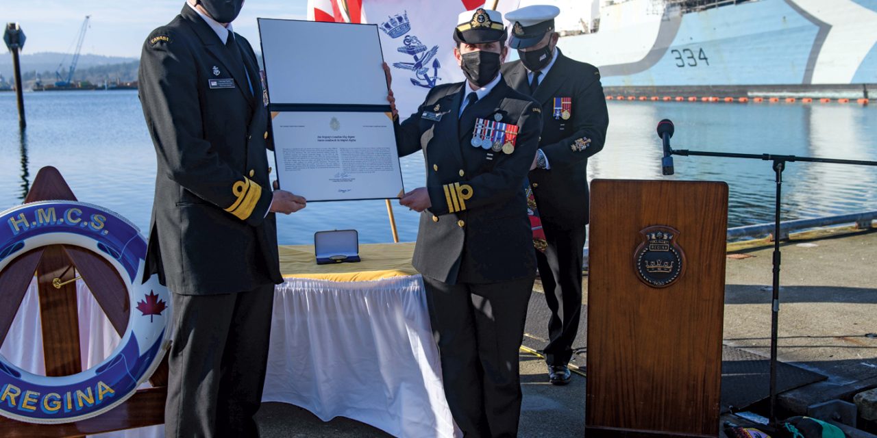 HMCS Regina Unit Commendation Ceremony