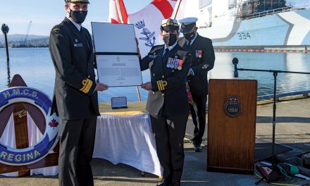 HMCS Regina Unit Commendation Ceremony