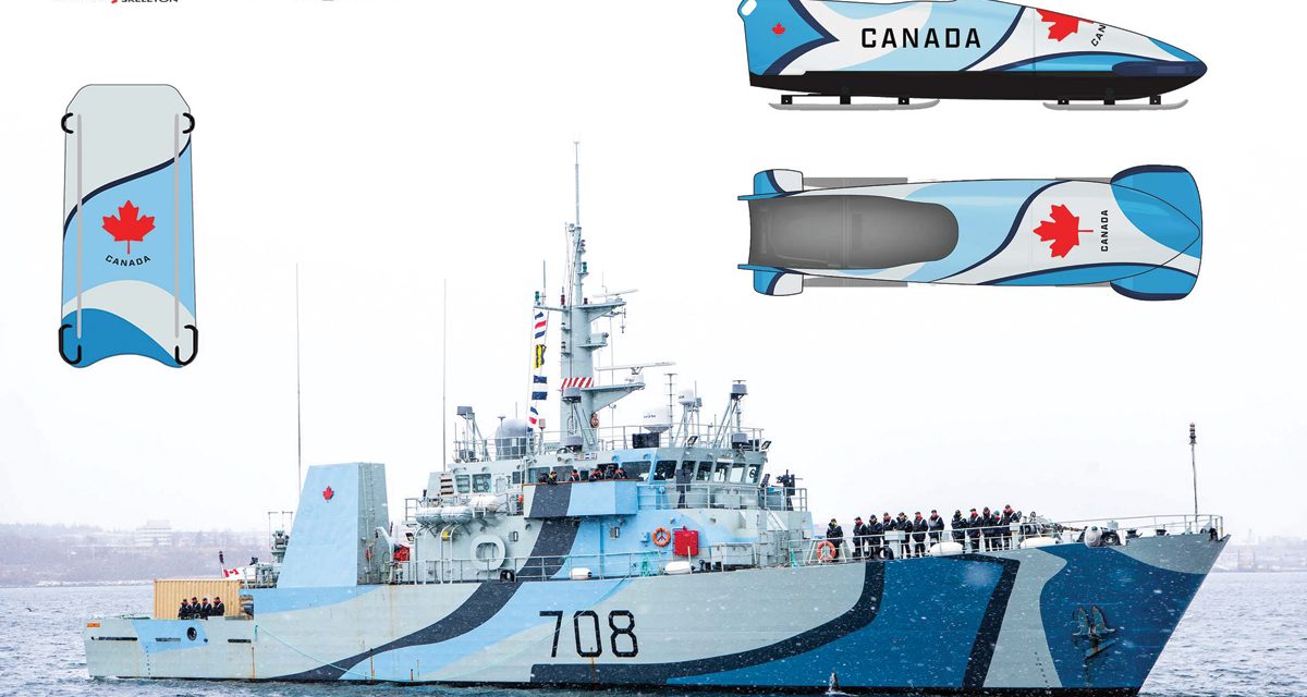 Olympians on track with Navy-themed sleds